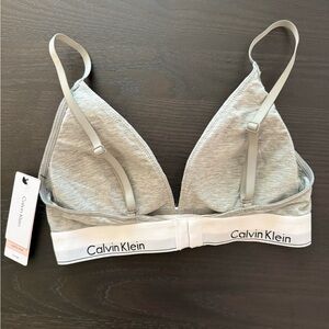 Calvin Klein Light Gray Triangle Bralette